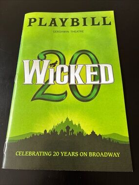WICKED Oct 2023 Broadway Musical 20TH ANNIVERSARY Special Playbill! KURTZ / FOX!